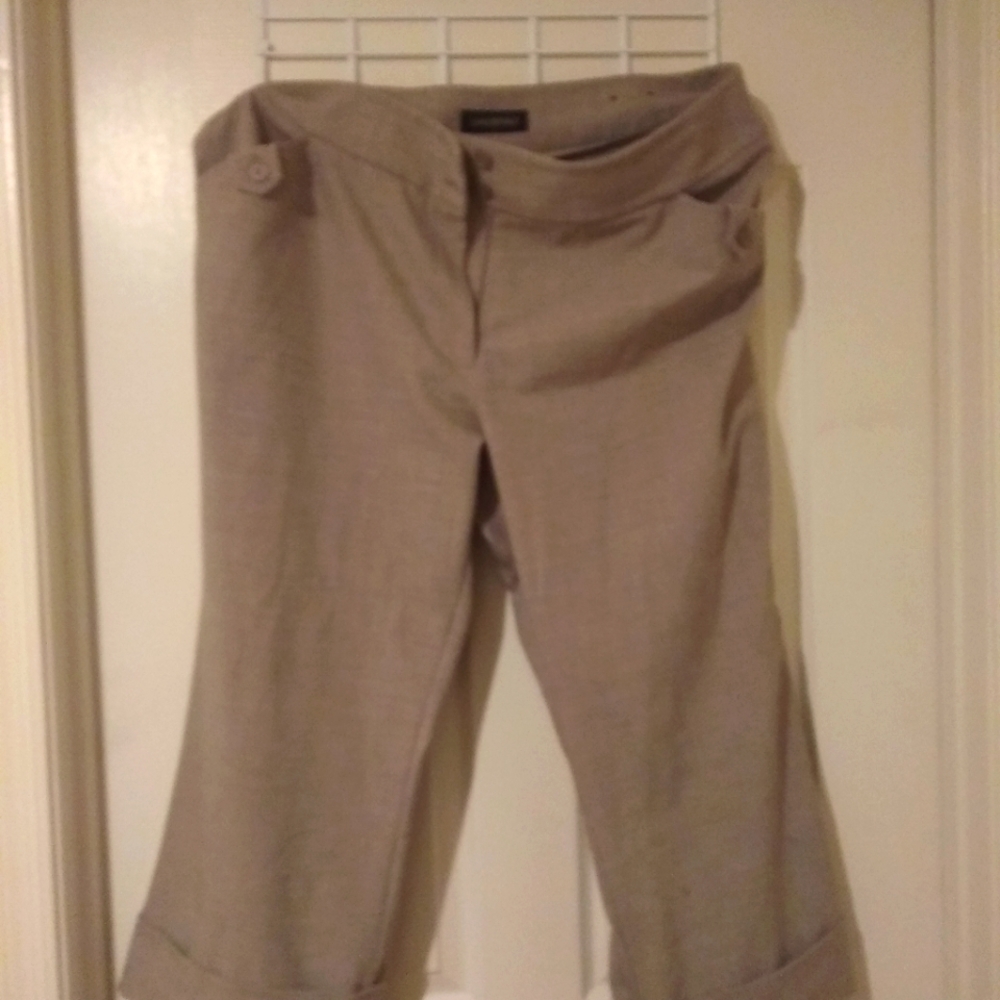 Lane Bryant light brown dress capris